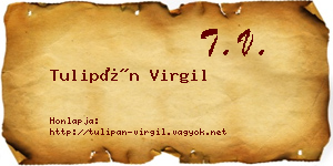 Tulipán Virgil névjegykártya